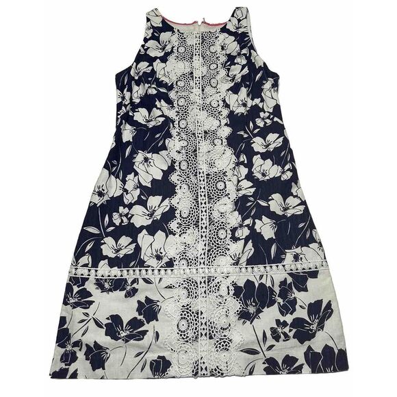 Eliza J Womens Floral Lace Sleeveless Shift Dress Size‎ 6 Cottagecore Feminine - Picture 4 of 9
